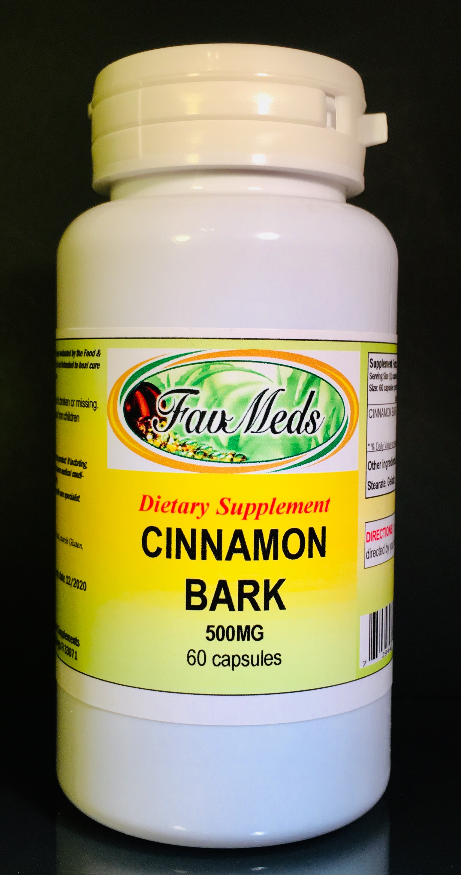 Cinnamon 600mg - 60 capsules